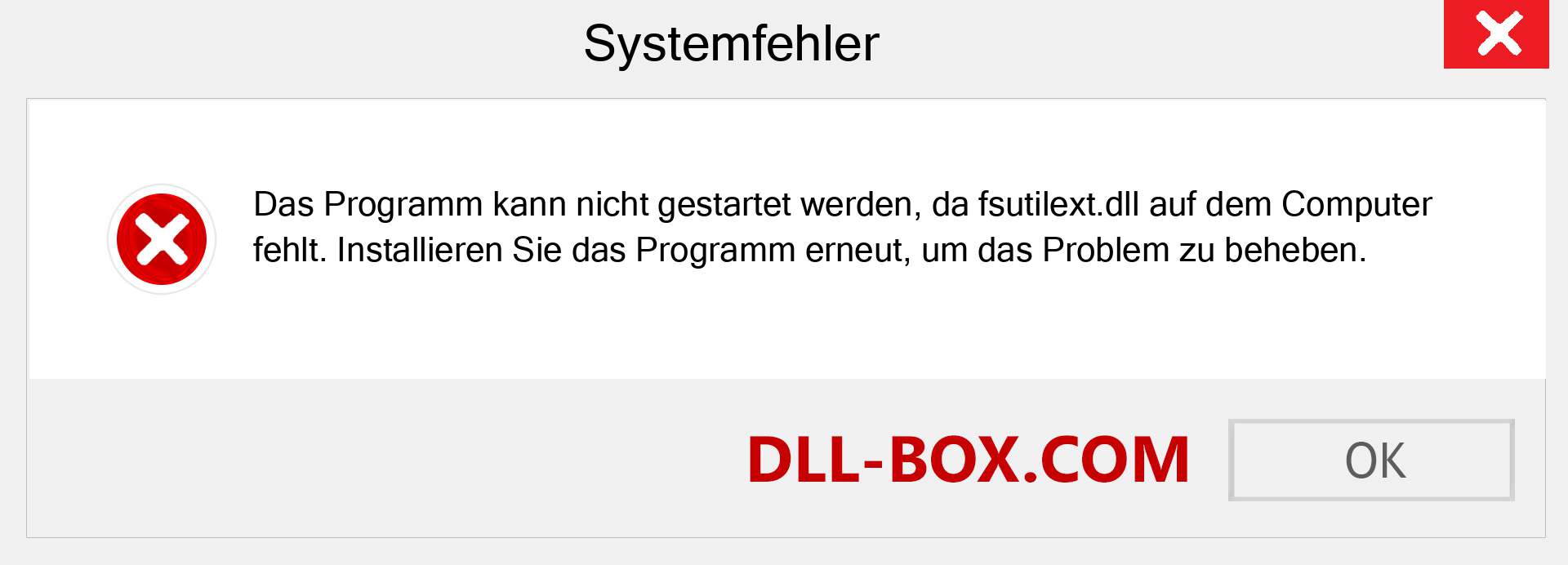 fsutilext.dll-Datei fehlt?. Download für Windows 7, 8, 10 - Fix fsutilext dll Missing Error unter Windows, Fotos, Bildern